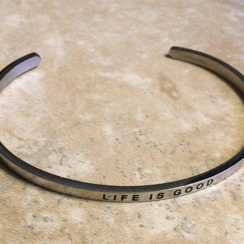 MantraBand Bangle Bracelet LIFE IS GOOD